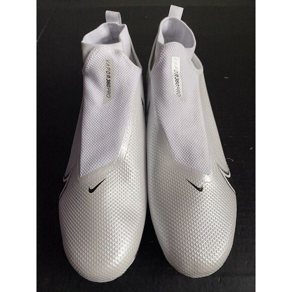 Nike Vapor Edge Pro 360 White Black AO8277-100 Football Cleats Men's Size 16 - Picture 2 of 11